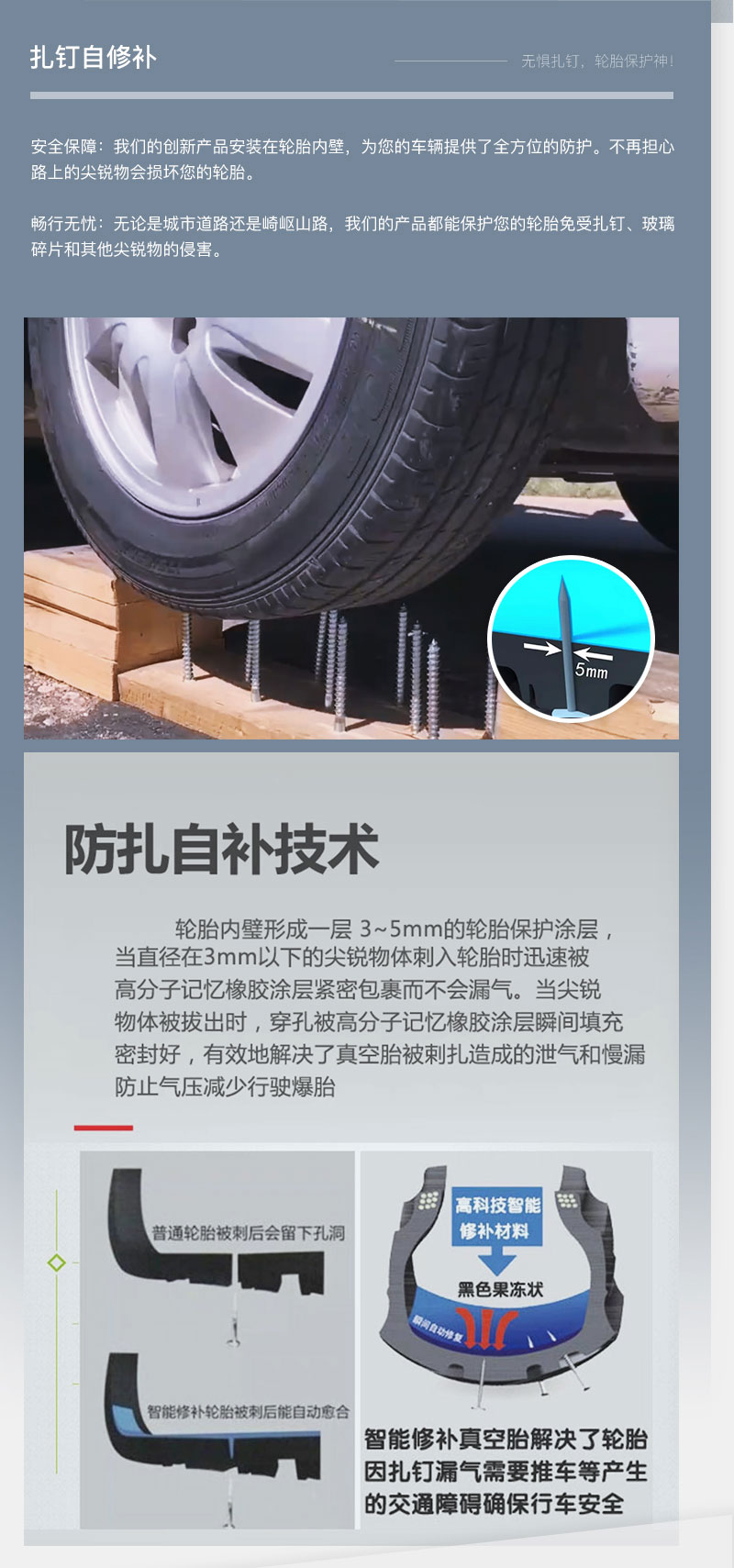 汽车轮胎防爆垫详情页